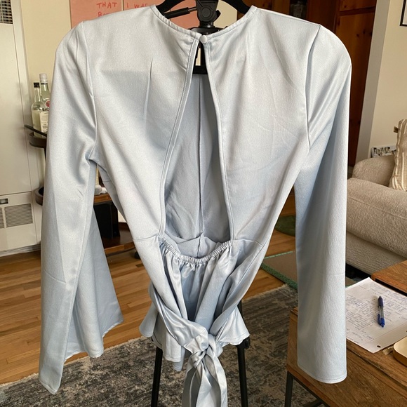 NWOT ASOS Blue Blouse - Picture 4 of 4